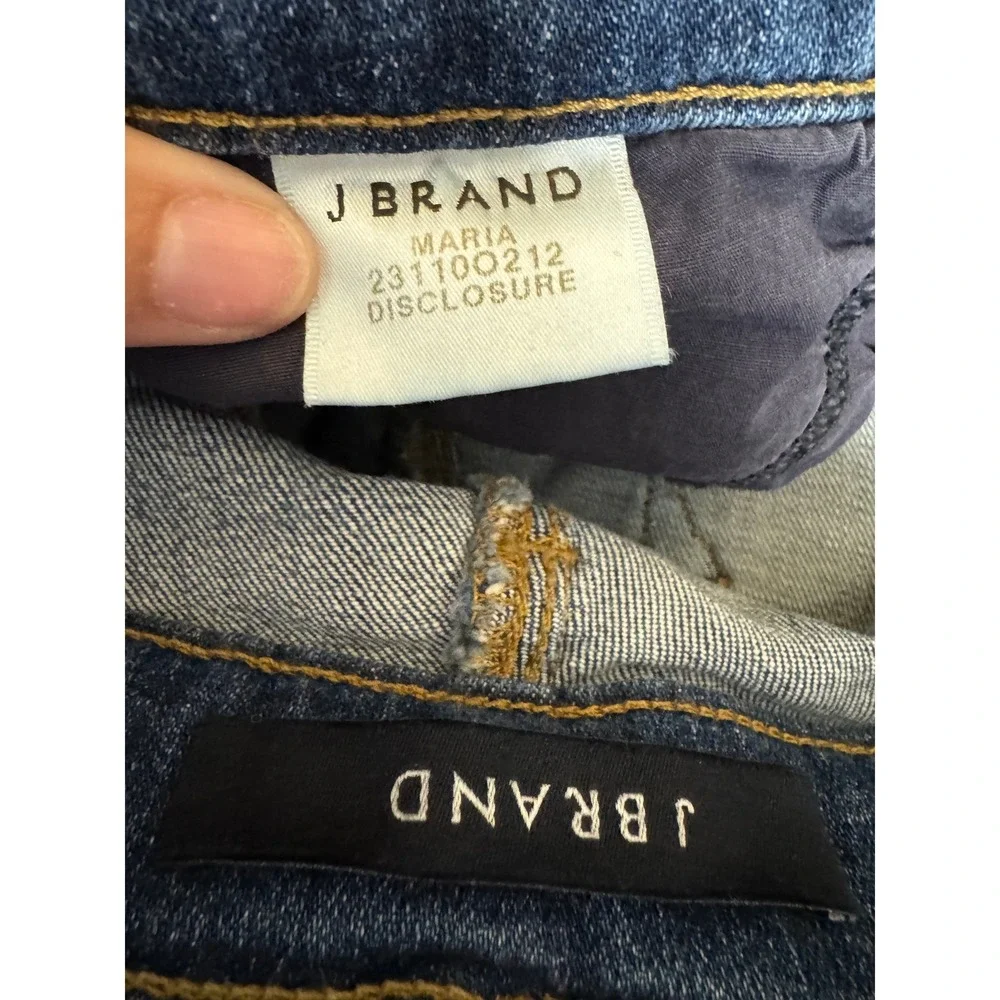 J Brand Maria High Rise Skinny Jeans Disclosure Blue Size 26 Mid Rise Stretch - Picture 5 of 7